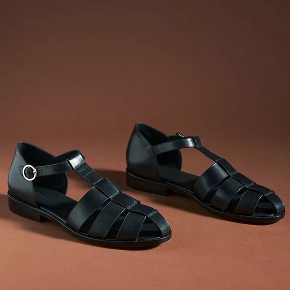 Anthropologie Shoes - Anthropologie The Maris Fisherman Sandals by Pilcro in Black size 38 US 7